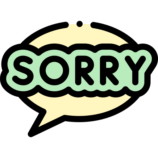 Sorry conversation comment sorry icon