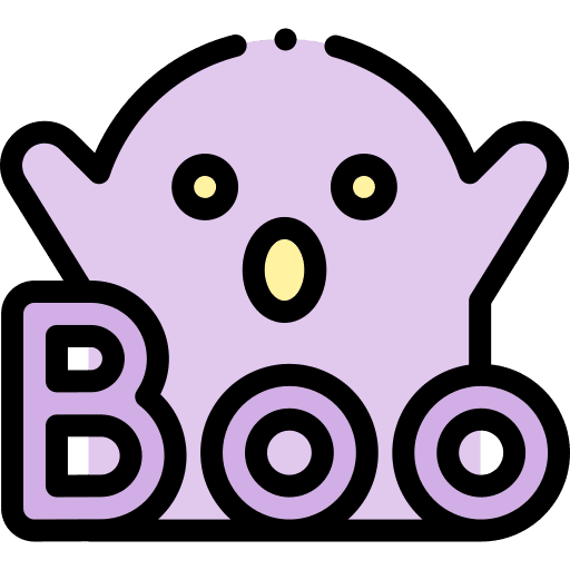Boo scary paranormal halloween icon Boo scary paranormal halloween icon