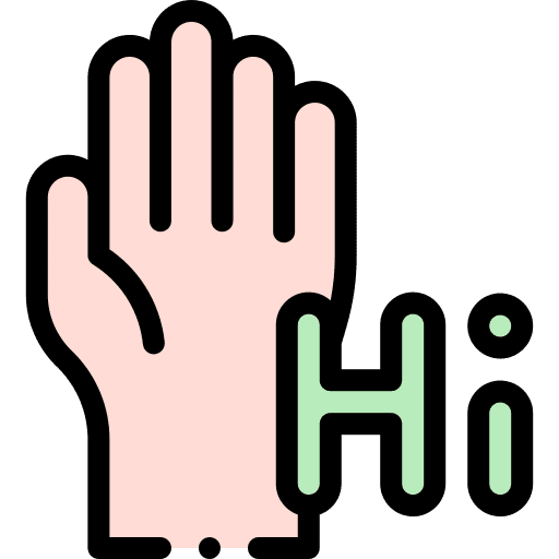Hi hand hi hello icon Hi hand hi hello icon