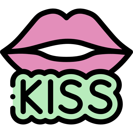 Kiss kiss sign mouth icon Kiss kiss sign mouth icon