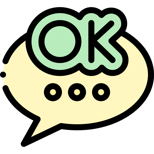 Ok ok conversation message icon Ok ok conversation message icon