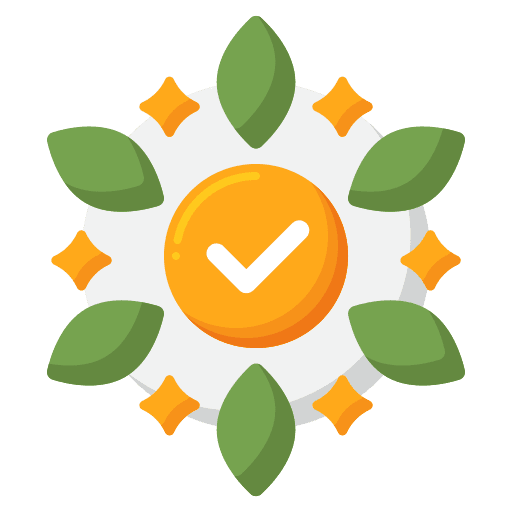 100 percent signaling farming and gardening leaves icon