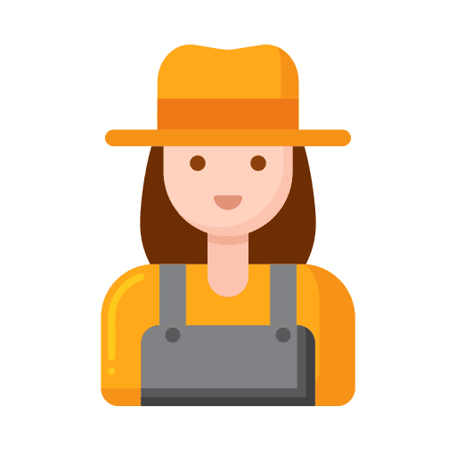 Farmer caucasian farmer user icon