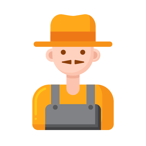 Farmer professions and jobs people farm icon