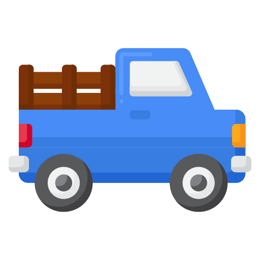 Pickup truck pickup car transport farming icon