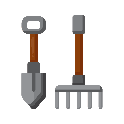 Tools earth hoe soil icon