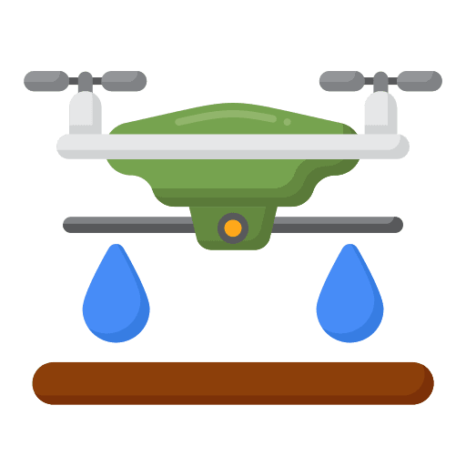 Agriculture farming and gardening watering smart farm icon