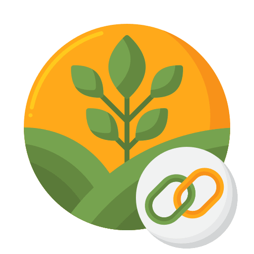 Farming and gardening field farming and gardening land icon