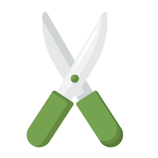 Scissors farming and gardening pruners gardening tools icon