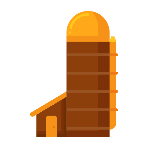 Silo winter silo farming icon