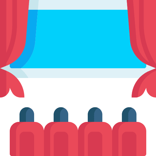 Cinema watch movie entertainment theater icon