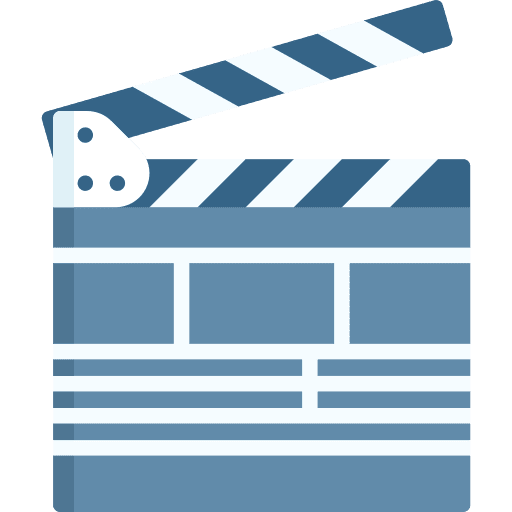 Clapperboard movie photographic film cinema icon