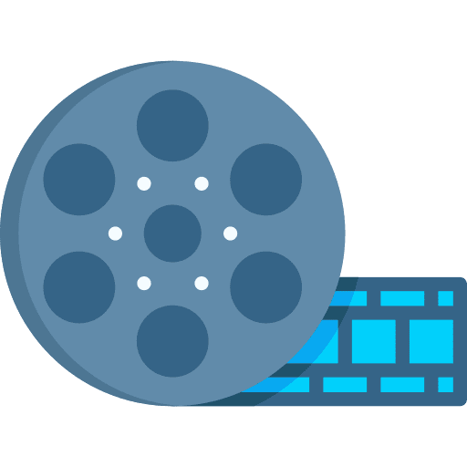 Film reel movie communications film reel icon