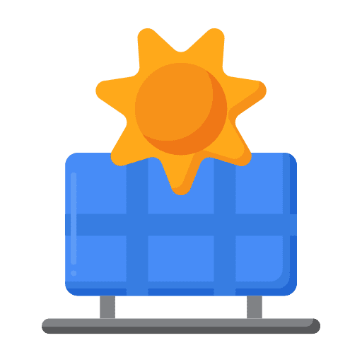 Solar energy industry solar energy solar panel icon