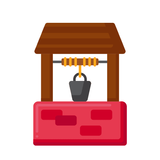 Well structure farming and gardening architecture icon
