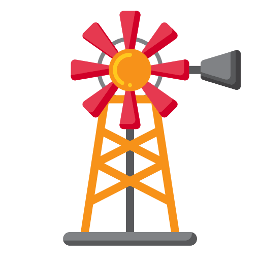 Windmills farming and gardening windmill ecology and environment icon