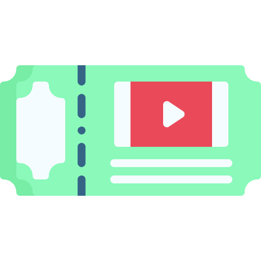 Movie ticket photographic film access validating ticket icon Movie ticket photographic film access validating ticket icon