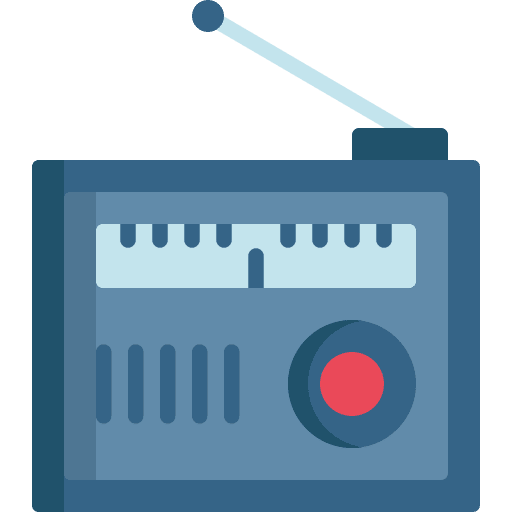 Radio technology transistor radio icon Radio technology transistor radio icon