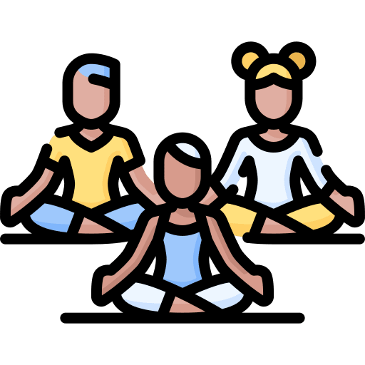 Yoga relaxing class wellness icon