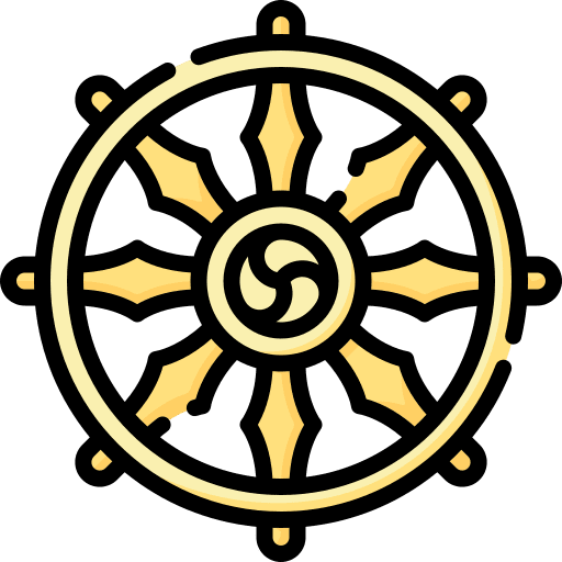 Dharma religion chakra cultures icon
