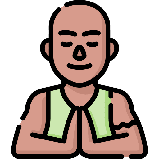 Namaste oriental wellness people icon