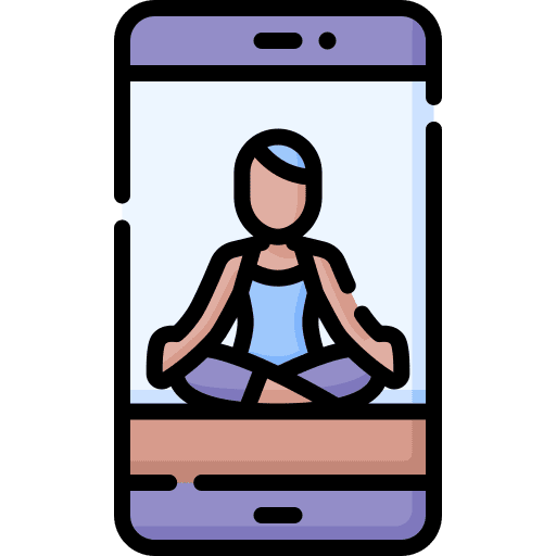 Yoga meditation people calm icon