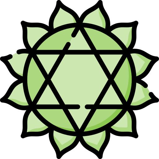 Anahata meditation forgiveness chakra icon
