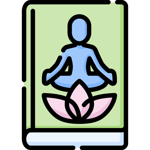 Yoga education yoga reading icon