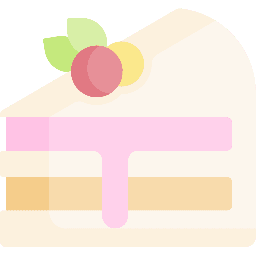 Cake slice sweet dessert bakery icon
