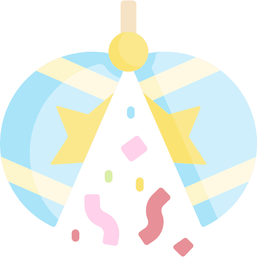 Confetti ball decoration ball birthday icon Confetti ball decoration ball birthday icon