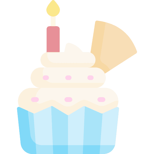 Cupcake muffin love birthday icon Cupcake muffin love birthday icon