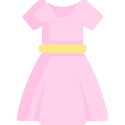 Dress kid girl dress icon