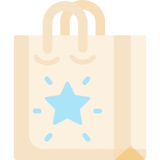 Souvenir shopping bag commerce and shopping celebration icon