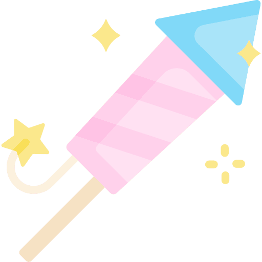 Fireworks celebration craker rocket icon Fireworks celebration craker rocket icon
