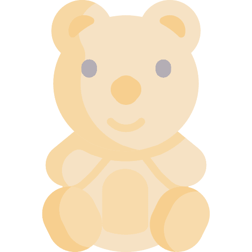 Teddy bear kid and baby puppet bear icon Teddy bear kid and baby puppet bear icon
