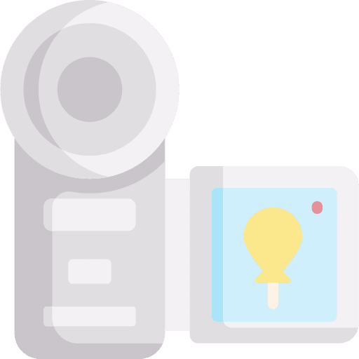 Video camera birthday recording camera icon Video camera birthday recording camera icon