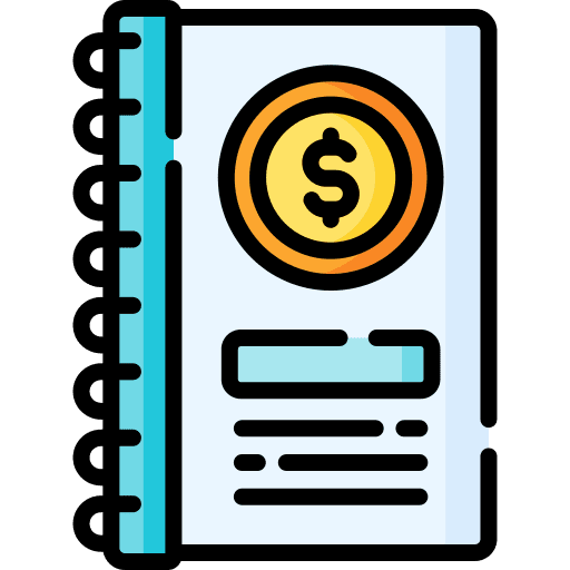 Accounting book financial business money icon Accounting book financial business money icon