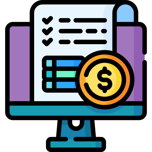 Business invoice dollar business icon