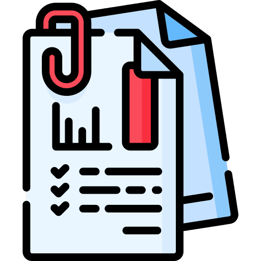 Business report documents notes business icon Business report documents notes business icon