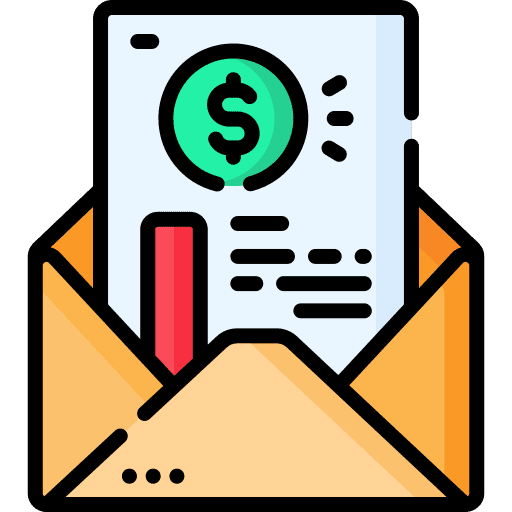 Mail analysis finances business report icon Mail analysis finances business report icon