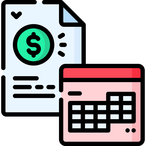 Calendar budget document calendar icon Calendar budget document calendar icon