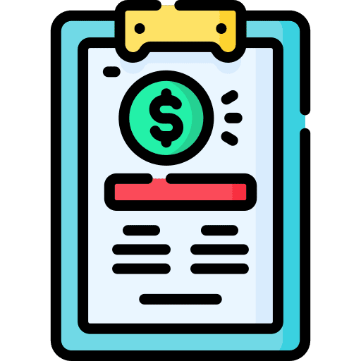 Clipboard prices finances budget icon Clipboard prices finances budget icon