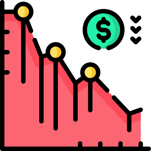 Diagram diagram money loss icon Diagram diagram money loss icon