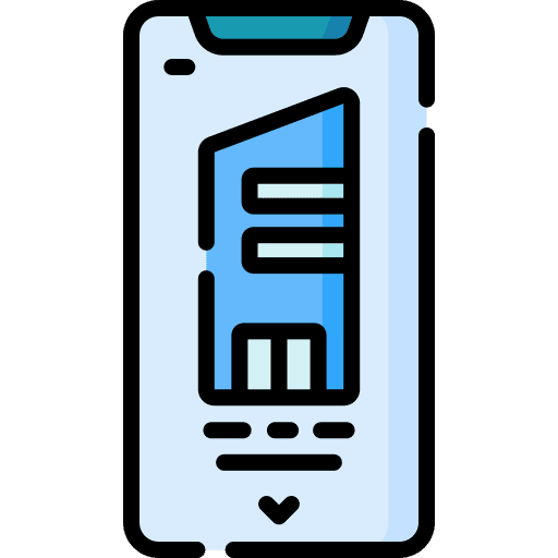 Smartphone webpage business working icon Smartphone webpage business working icon