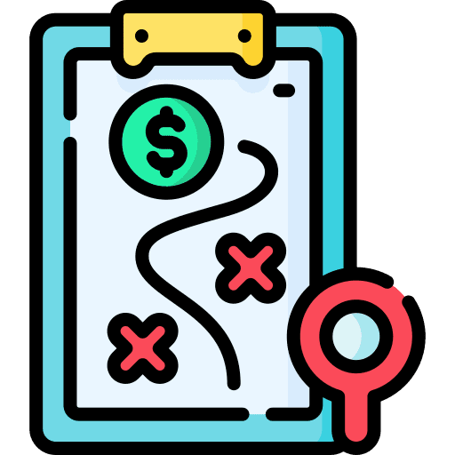 Strategy diagram clipboard flow chart icon Strategy diagram clipboard flow chart icon