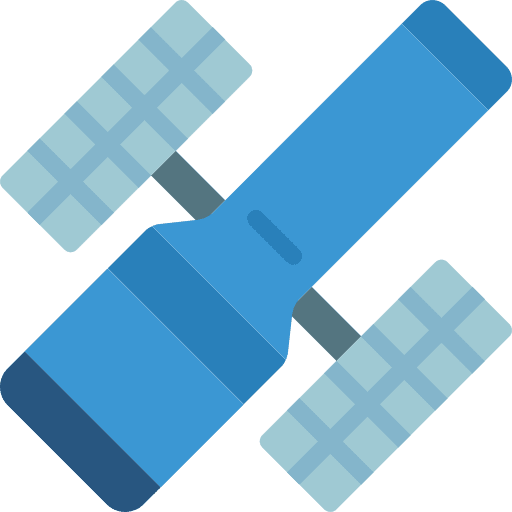 Hubble space telescope astronomy communications satellite icon
