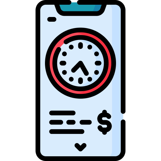 Time smartphone time clock icon Time smartphone time clock icon
