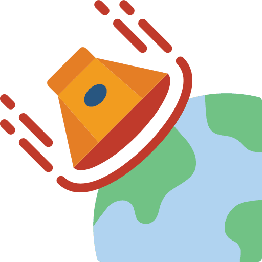 Earth atmosphere rocket world icon Earth atmosphere rocket world icon