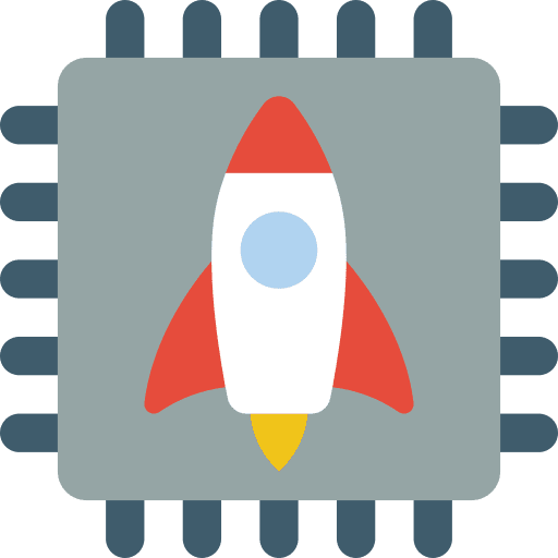 Cpu ui rocket chip icon Cpu ui rocket chip icon