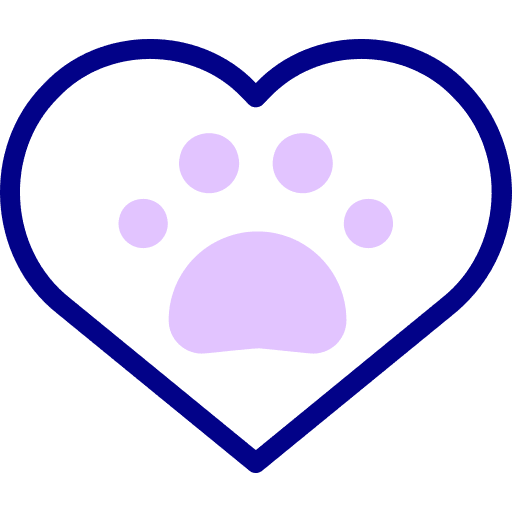 Heart love dog heart icon